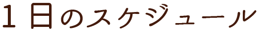 1日のスケジュール